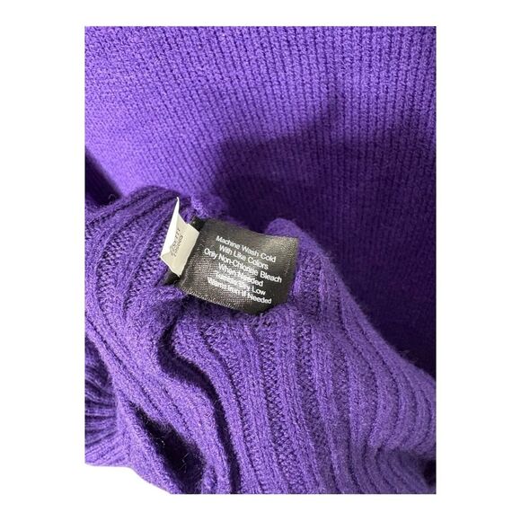 Lane Bryant Plus Womens Sweater Sz 26 28 Purple Long Sleeve Pullover Knit - Picture 5 of 6